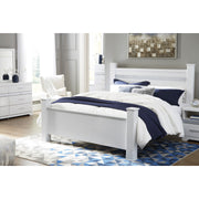 Jallory White Queen Poster Bed - bellafurnituretv