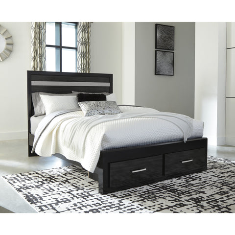 Starberry Black Queen Footboard Storage Platform Bed - bellafurnituretv