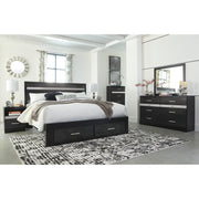 [SPECIAL] Starberry Black Footboard Storage Platform Bedroom Set - bellafurnituretv