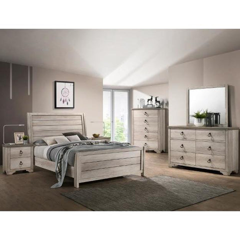 Patterson Driftwood Gray Sleigh Bedroom Set - bellafurnituretv