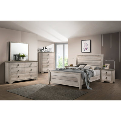 Patterson Driftwood Gray Sleigh Bedroom Set - bellafurnituretv