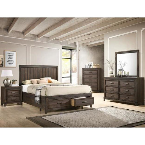 Presley Brown Storage Platform Bedroom Set - bellafurnituretv