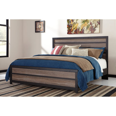 Harlinton Gray/Charcoal King Panel Bed | B325 - bellafurnituretv