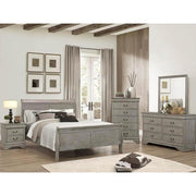 [HOT DEAL] Louis Philip Gray Sleigh Bedroom Set - bellafurnituretv