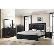 Micah Black LED Panel Bedroom Set - bellafurnituretv