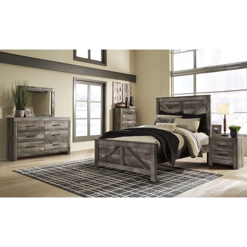 Wynnlow Gray Crossbuck Panel Bedroom Set | B440 - bellafurnituretv