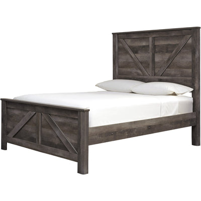 Wynnlow Gray Queen Crossbuck Panel Bed | B440 - bellafurnituretv