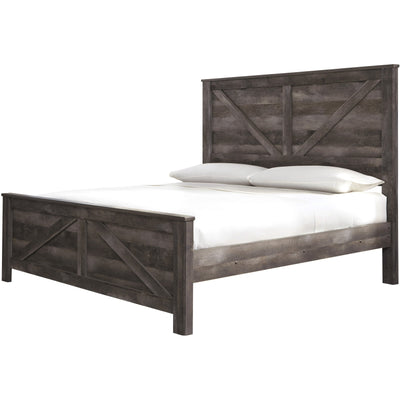 Wynnlow Gray King Crossbuck Panel Bed | B440 - bellafurnituretv