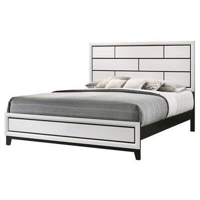 Akerson Chalk White King Panel Bed - bellafurnituretv