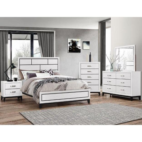 [HOT DEAL] Akerson Chalk White Panel Bedroom Set - bellafurnituretv