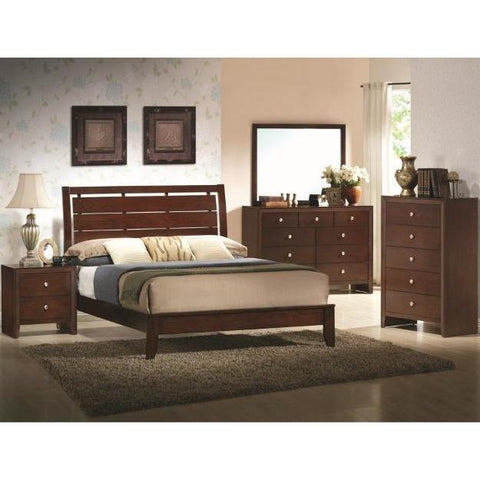 Evan Cherry Panel Bedroom Set - bellafurnituretv