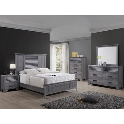 Sarter Gray King Panel Bed - bellafurnituretv