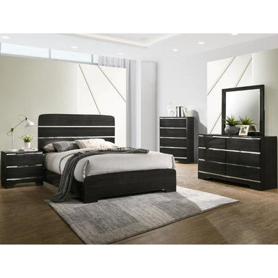 Chantal Black Panel Bedroom Set [FREE CHEST] - bellafurnituretv