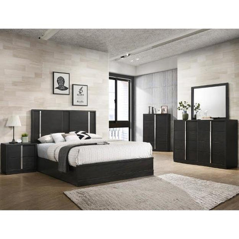 Evenson Brownish Gray Queen Platform Bed - bellafurnituretv