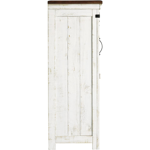 Wystfield White/Brown Chest - bellafurnituretv
