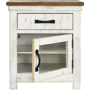 Wystfield White/Brown Nightstand - bellafurnituretv