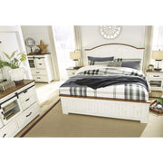 [SPECIAL] Wystfield White/Brown Panel Bedroom Set - bellafurnituretv