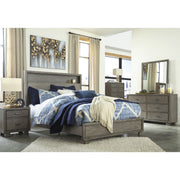 Arnett Gray Queen Bookcase Bed - bellafurnituretv