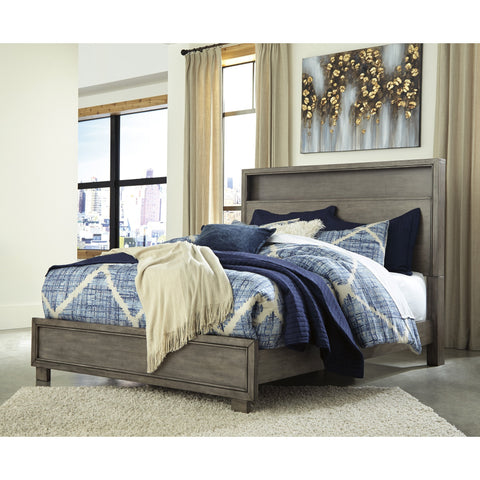 Arnett Gray Queen Bookcase Bed - bellafurnituretv