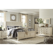 [SPECIAL] Bolanburg Antique White Louvered Panel Bedroom Set - bellafurnituretv