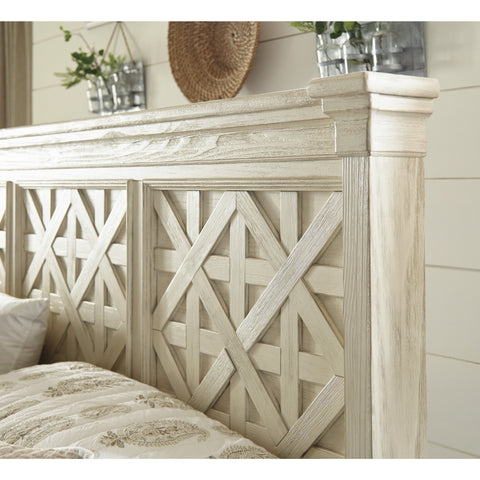 [SPECIAL] Bolanburg Antique White Louvered Panel Bedroom Set - bellafurnituretv
