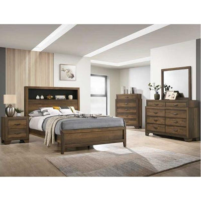 Krandall Brown Queen Bookcase Bed - bellafurnituretv