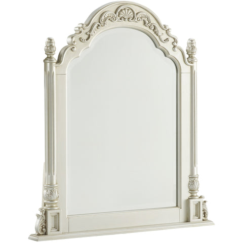Cassimore Pearl Silver Vanity with Mirror - bellafurnituretv