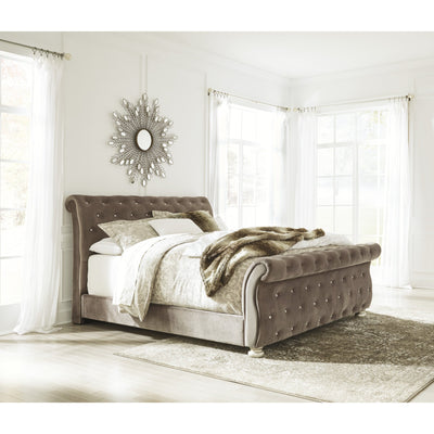 Cassimore Gray King Upholstered Bed - bellafurnituretv