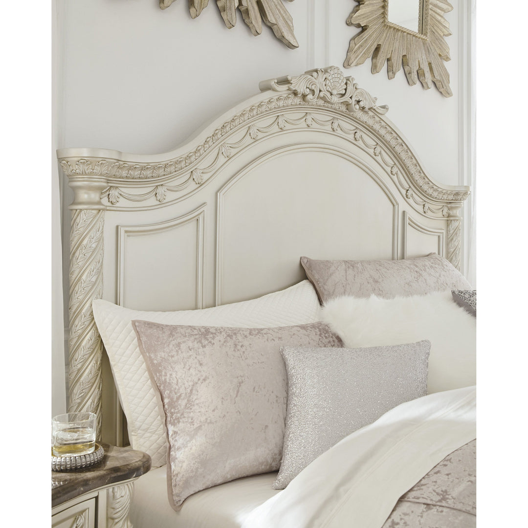 Cassimore pearl silver panel bedroom set hotsell