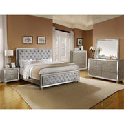 Cosette Silver Mirrored Panel Configurable Bedroom Set - bellafurnituretv