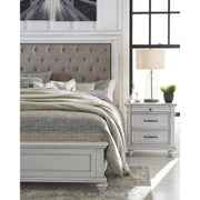 [SPECIAL] Kanwyn Whitewash Upholstered Panel Bedroom Set - bellafurnituretv
