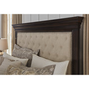 Brynhurst Dark Brown Queen Upholstered Storage Bed - bellafurnituretv