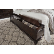Brynhurst Dark Brown King Storage Bed - bellafurnituretv