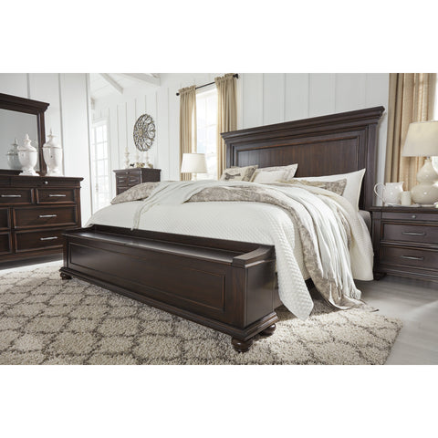 Brynhurst Dark Brown King Storage Bed - bellafurnituretv