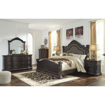 Wellsbrook Dark Brown Upholstered Panel Bedroom Set | B806 - bellafurnituretv