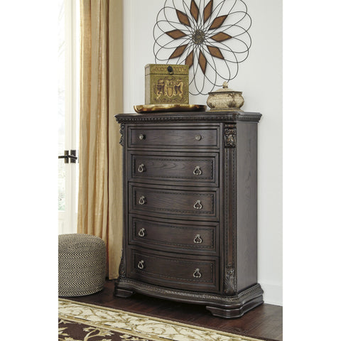 Wellsbrook Dark Brown Chest | B806 - bellafurnituretv