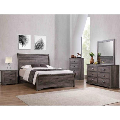 Coralee Gray Sleigh Bedroom Set - bellafurnituretv
