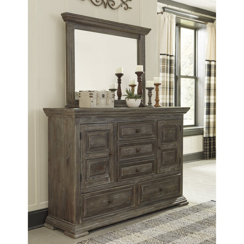 Wyndahl Rustic Brown Mirror | B813 - bellafurnituretv