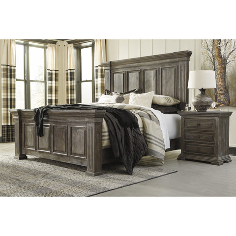 Wyndahl Rustic Brown Queen Panel Bed | B813 - bellafurnituretv