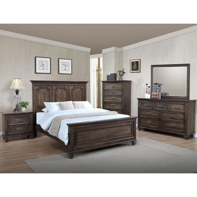 Campbell Brown King Panel Bed - bellafurnituretv