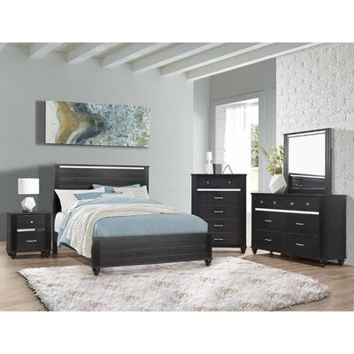 Gaston Black Nightstand - bellafurnituretv