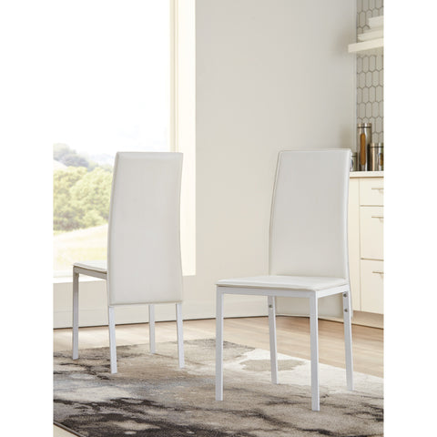 Sariden Glass Top Brown Side Chair, Set of 2 - bellafurnituretv