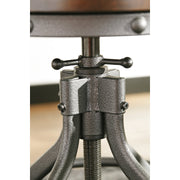 Odium Brown 5-Piece Round Counter Table and Bar Stools - bellafurnituretv