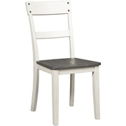 Nelling White/Dark Brown Side Chair, Set of 2 - bellafurnituretv