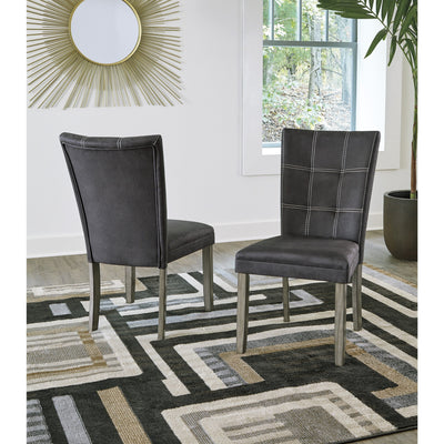 Dontally Gray/Brown Side Chair, Set of 2 - bellafurnituretv