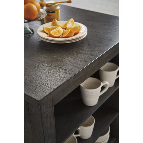 Caitbrook Gray 3-Piece Counter Table and Bar Stools - bellafurnituretv