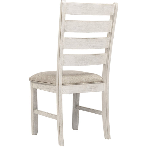 Skempton White/Light Brown Side Chair, Set of 2 - bellafurnituretv