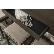 Rokane Brown 4-Piece Counter Table and Bar Stools - bellafurnituretv