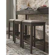 Rokane Brown 4-Piece Counter Table and Bar Stools - bellafurnituretv