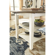 Bardilyn Antique White/Brown Drop Leaf Dining Table - bellafurnituretv